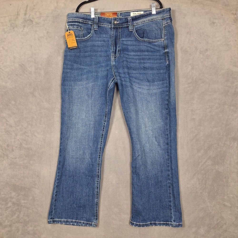 TK Axel Jeans Slim Boot Stretch blue Denim mens 38x30 NWT